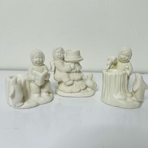 Department 56 Classic Vintage Snowbabies Winter Angels Tree stump hammer penguin